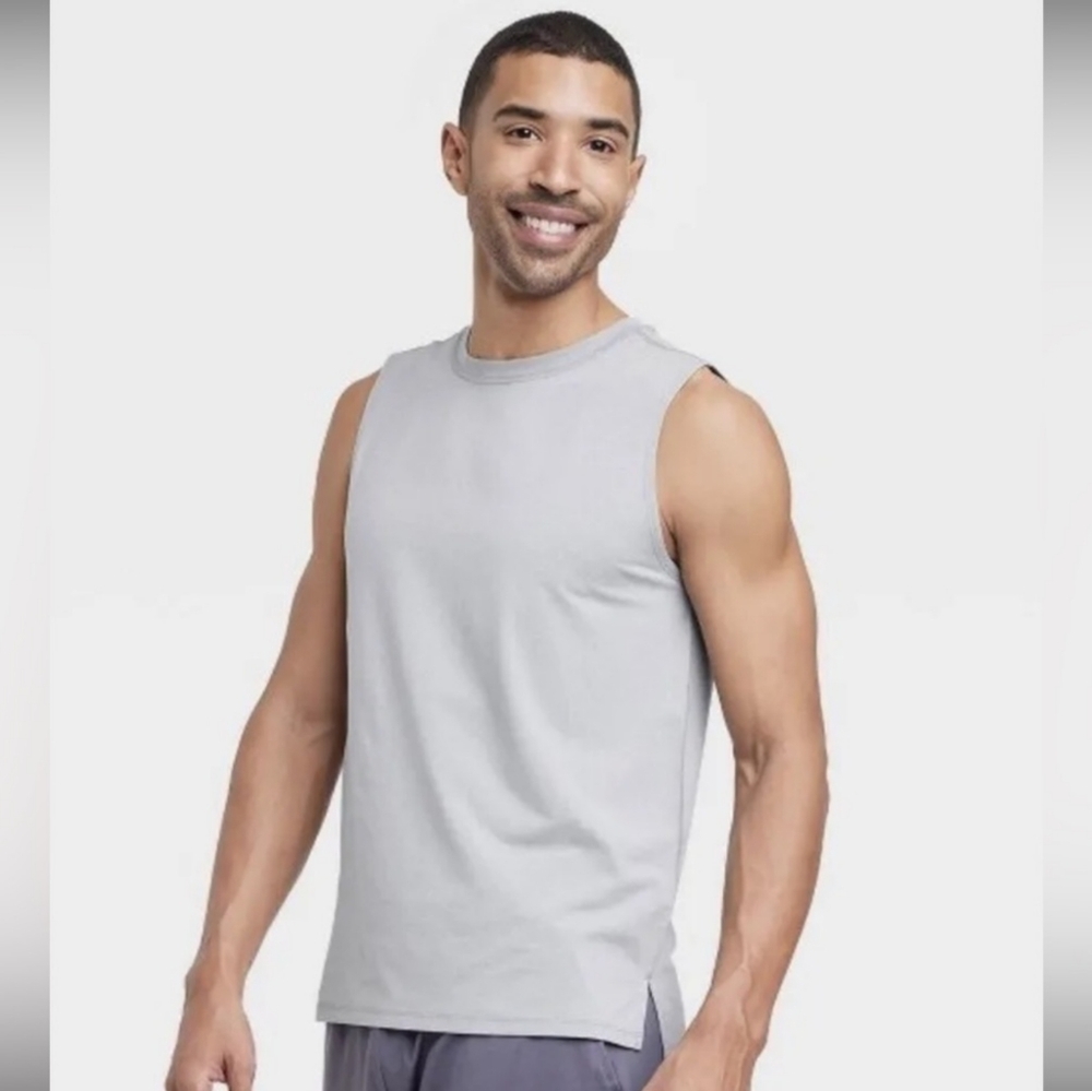 All in motion mens sleeveless Heather grey active shirt